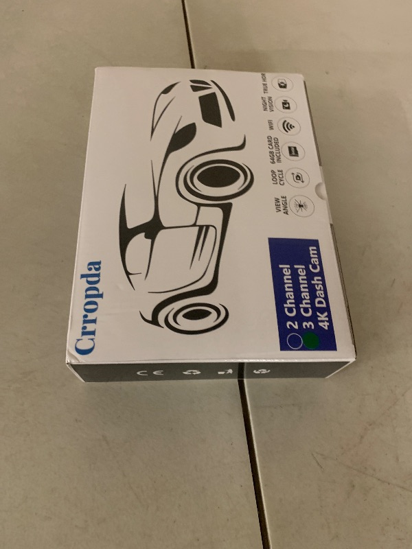 Photo 1 of 3 Channel 4K Dash Cam Front, 1080P Dash Camera Rear and Inside for Cars with 3.16 IPS Screen, 64GB Card, G-Sensor, 24Hr Parking, App Control,Loop Recording, Night Vision,Support 256GB Max