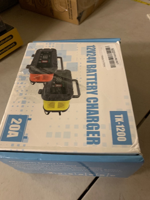 Photo 1 of 20-Amp Car Battery Charger, 12V/20A and 24V/10A LiFePO4,Lead-Acid(AGM/Gel/SLA) Automatic Smart Trickle Charger Maintainer,Desulfator, 300W Fast Charging for Automotive Truck Motorcycle