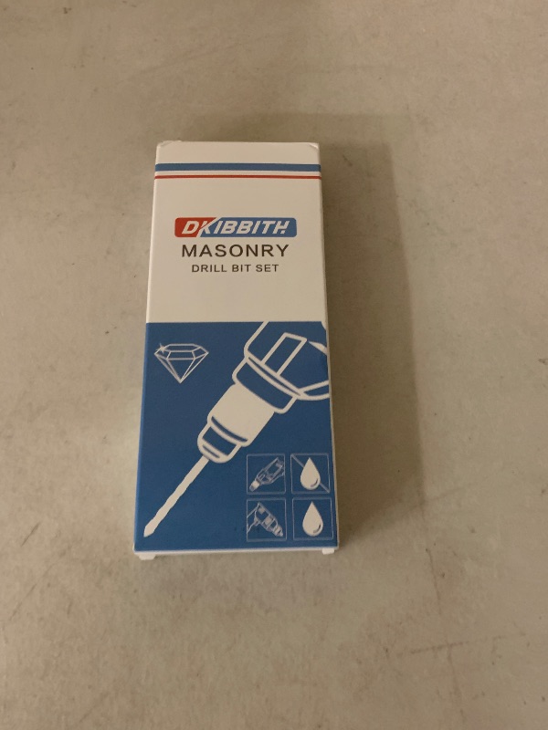 Photo 1 of 5 Pcs Masonry Concrete Drill Bit Set for Tile Brick Glass Plastic Wood, Tungsten Carbide Tip, Hex Shank, Work with Ceramic Porcelain Tile Wall Mirror Paver 3/16" 1/4" 5/16" 3/8" 1/2" Drill Bit Set