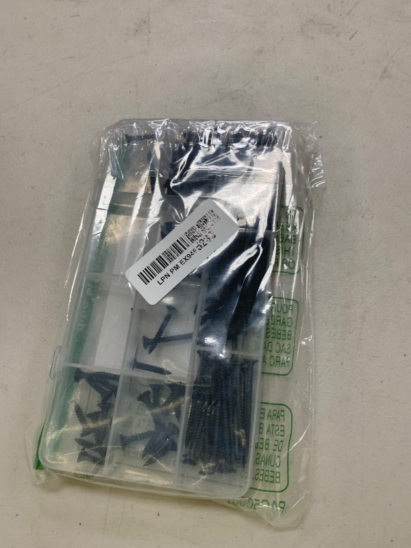 Photo 1 of Innofy Drywall Screws Assortment Kit, Wood Screws for Drywall,108 PCS Coarse Thread, Phillips Drive Screws Set, Self Tapping Dry Wall Screws Assortment, 6 Sizes(3”,2”,1-1/2”,1-1/4”,1”,3/4”) (Black)