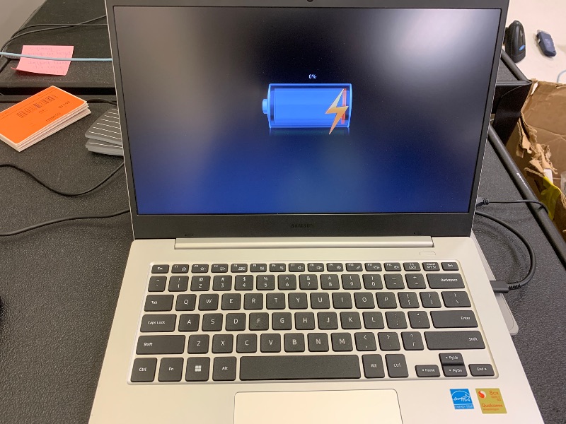 Photo 1 of Samsung Galaxy Book Go 5G Laptop (256GB, 8GB RAM, Wi-Fi + 5G / 4G LTE) 14.0" Snapdragon 8cx Gen 2, GSM Unlocked Windows 11 Cellular Notebook w/ 180-Degree Hinge (Silver) (Renewed)    
