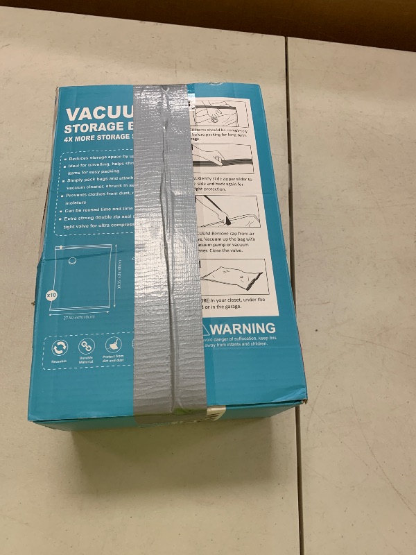Photo 1 of Vacuum Storage Bags, 10 Jumbo Space Saver Bags with Pump, Space Bags, Vacuum Sealer Bags for Clothes, Comforters, Blankets, Bedding