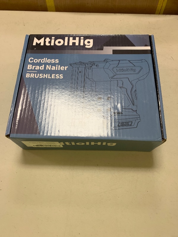 Photo 1 of MtiolHig Cordless Brad Nailer for Makita 18V Lithium-Ion Battery, Powered Electric Nail Gun for Wood 18GA, Brushless Motor, 2 Mode, 18 Gauge 5/8 to 1-1/4 Inch, Lightweight and Ergonomic, Tool Only