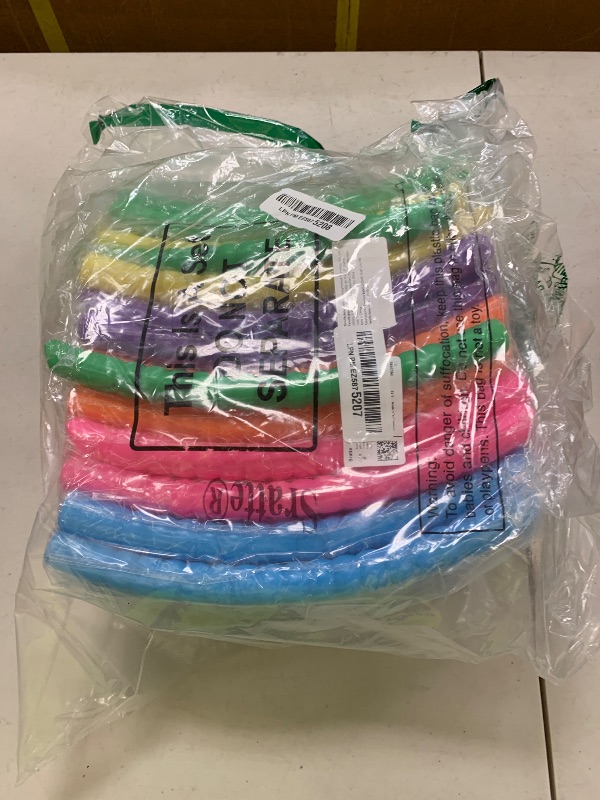 Photo 1 of Sratte 12 Pcs Toy Hoop for Kid Detachable Adjustable Toy Hoop Colored Hoop Exercise Ring Plastic Circle for Kid Teen Gymnastics Dog Agility Equipment, Require Self Assembly(Stylish Colors, 28 Inch)