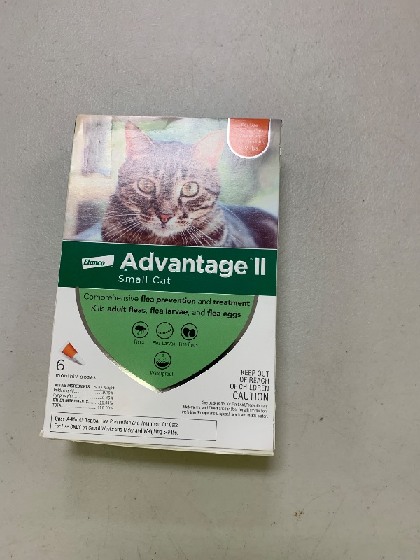 Photo 1 of Advantage II Small Cat Vet-Recommended Flea Treatment & Prevention | Cats 5-9 lbs. | 6-Month Supply