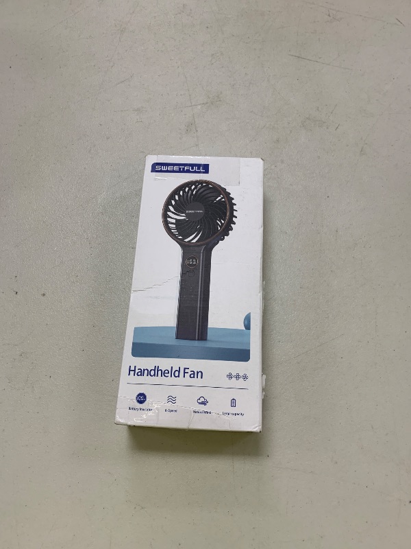 Photo 1 of SWEETFULL Handheld Portable Fan, 5000mAh Rechargeable Battery, 6 Speed Wind, LED Digital Display, Foldable Electric Personal Mini Travel Fan with Backup Power, Summer Essentials Gifts for Women Girl