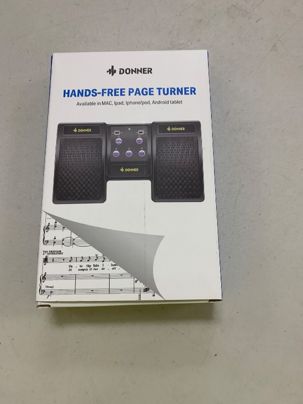 Photo 1 of Donner Bluetooth Page Turner Pedal for Tablets and Phones Rechargeable Wireless Foot Pedal, Silver