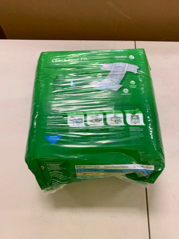 Photo 1 of FitRight Adult Diapers, Extra+ Heavy Absorbency, L (Waist Size 44in-56in), 20 Count, OptiFit Incontinence Briefs for Men and Women, Disposable, Moisture-Wicking, Leak Protection,