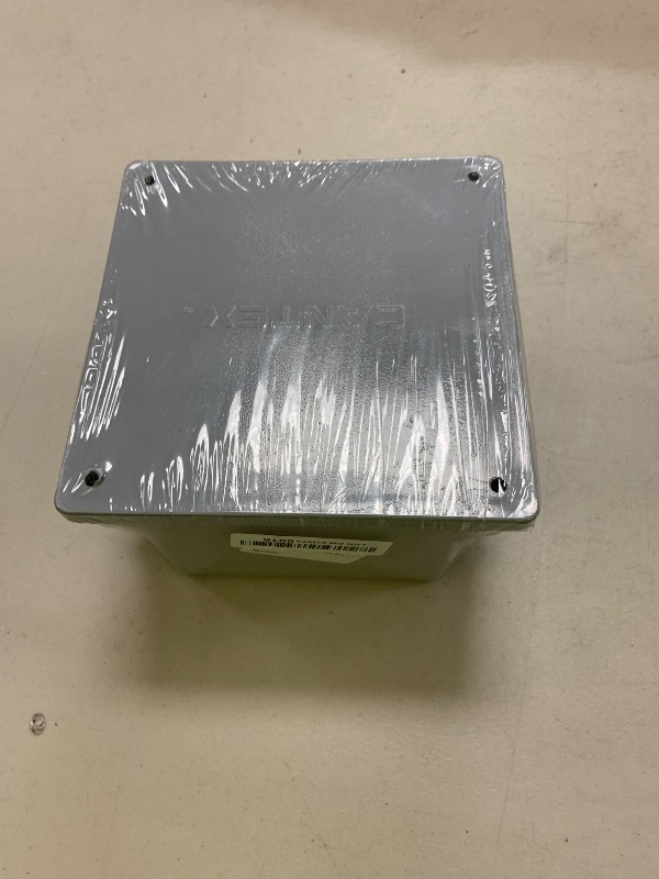 Photo 1 of Cantex 5133710U 6 "X6 X4 PVC Bulk Junction Box, 1-Pack, Grey