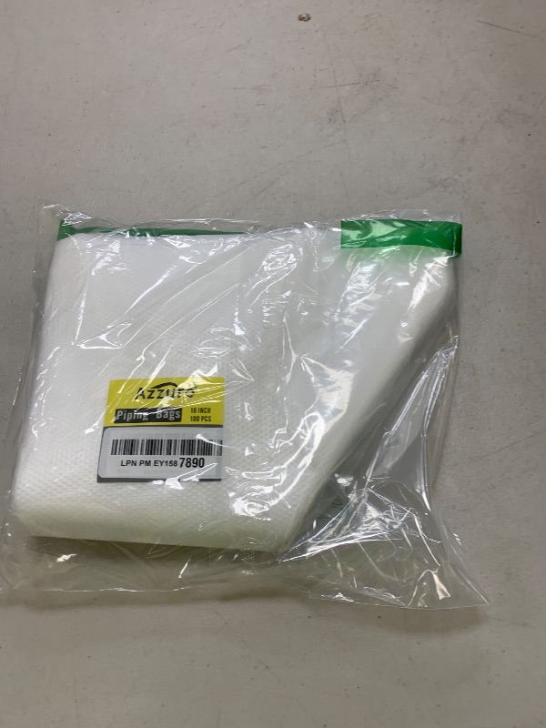 Photo 1 of Azzuro Piping Bags Disposable 16 Inch, 100PCS Extra Thick Pastry Icing Piping Bags for Cake & Cookie, Non-Slip Anti-Burst Cake Frosting Decorating Bags Easy to Squeeze