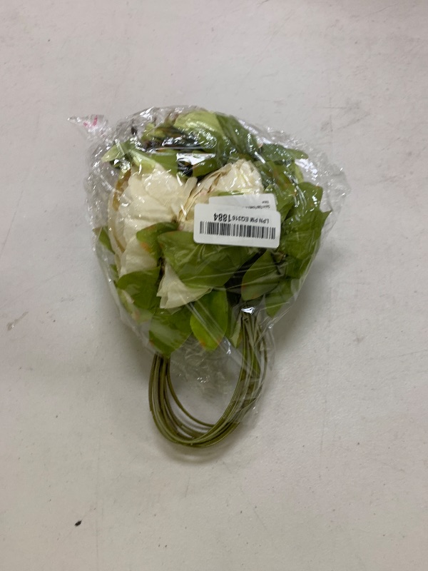 Photo 1 of Duovlo Fake Flowers Vintage Artificial Peony Silk Flowers Wedding Home Decoration,Pack of 1 (New Green)