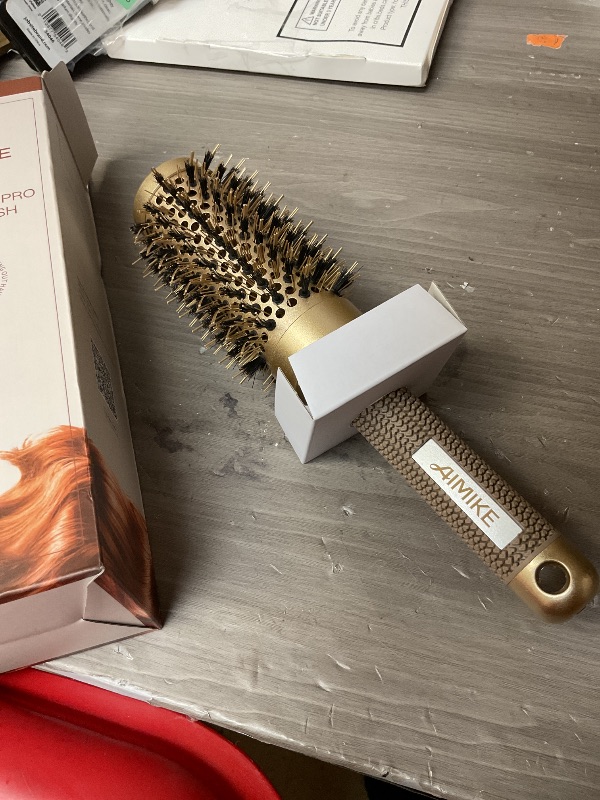 Photo 1 of AIMIKE Round Brush for Blow Out, Medium Round Hair Brush Nano Thermal Ceramic & Ionic Tech, for Blow Drying & Styling, Curling and Shine - 2.9 inch Barrel w/Boar Bristles