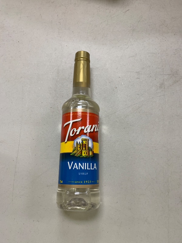 Photo 1 of Torani Syrup, Vanilla, 25.4 Ounces