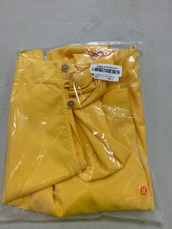 Photo 1 of RUBZOOF Women's 2 Piece Lounge Sets 2025 Casual Summer Beach Jumpsuit Cami Top Wide Leg Pant Set Vacation Outfits (Yellow,XL)