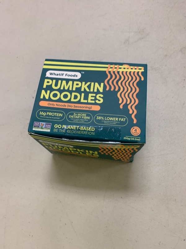 Photo 1 of Healthy Instant Pumpkin Noodles Unflavored | Vegan, Air Fried, Lower Sodium, 16g Protein & 6g Fiber | For Ramen, Wok, Stir Fry | Quick Cooking 5 Pack by WhatIF Foods