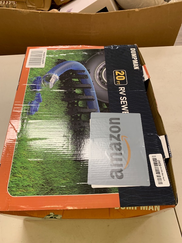 Photo 1 of DUMPMAN RV Sewer Hose 20 Ft, Sewer Hose for RV Camper, RV Sewer Hose Kit with Swivel Fitting - Includes 90 Degree Clear View Sewer Adapter, and 2 Storage Caps