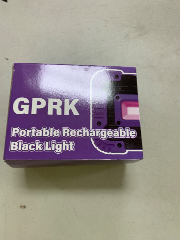 Photo 1 of Rechargeable Black Light, Battery Powered Blacklight, Cordless 395nm Ultraviolet Flood Light for Neon Glow Party,Halloween,Body Painting,2 Packs