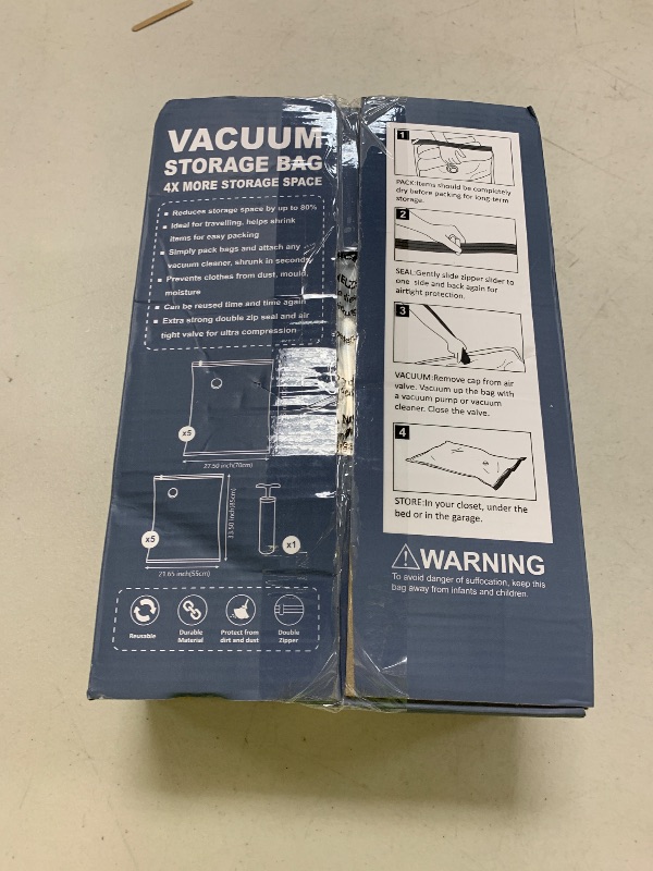 Photo 1 of 10 Pack Vacuum Storage Bags with Pump, 5 Jumbo and 5 Large Space Saver Vacuum Storage Bags, Vacuum Seal Bags for Clothing, Comfoters, Pillows, Blanket, Bedding