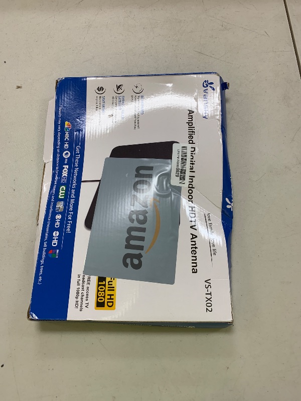 Photo 1 of TV Antenna Indoor, Digital Amplified Indoor HDTV Antenna, 1080p VHF UHF Television Local Channels Detachable Signal Amplifier and 16.5ft Long Coax Cable