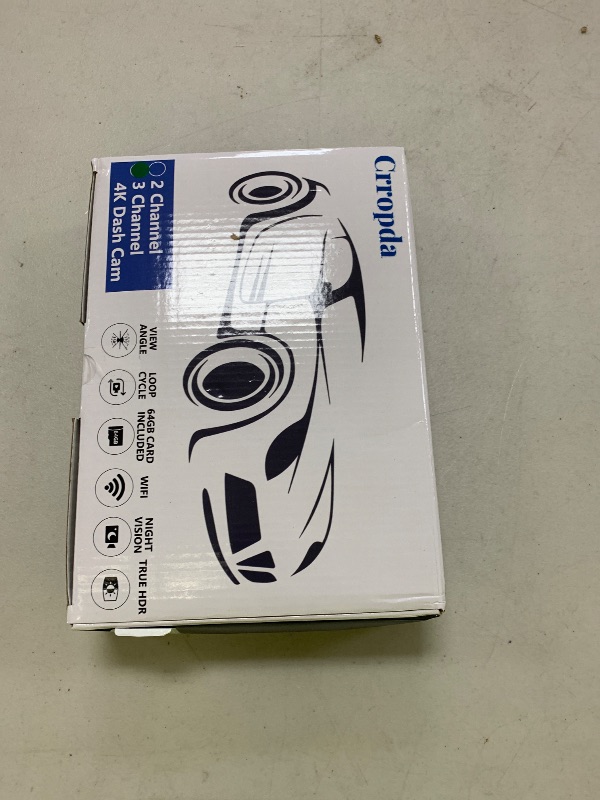 Photo 1 of 3 Channel 4K Dash Cam Front, 1080P Dash Camera Rear and Inside for Cars with 3.16 IPS Screen, 64GB Card, G-Sensor, 24Hr Parking, App Control,Loop Recording, Night Vision,Support 256GB Max