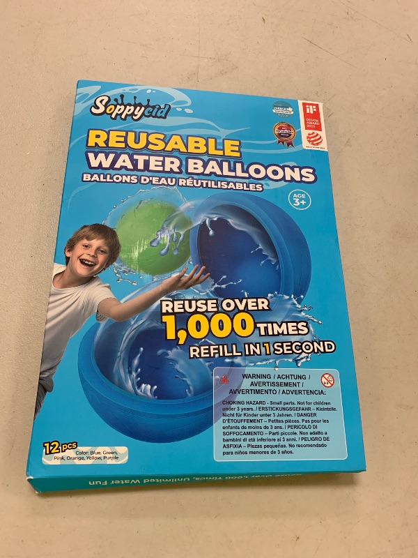 Photo 1 of 12Pcs Reusable Water Balloons, Pool Beach water Toys for Boys and Girls, Outdoor Summer Toys for Kids Ages 3-12