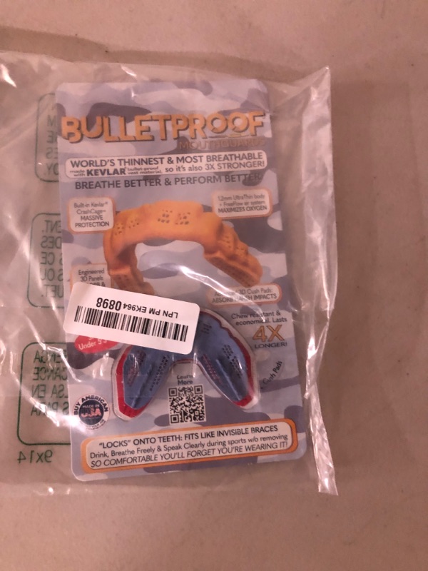 Photo 1 of Bulletproof: World’s Thinnest Most Breathable Mouthguard is 3X Stronger! Football MMA Hockey Rugby Basketball BJJ Lacrosse Boxing Sports Mouth Guard Grinding Teeth. Men Women Adult Youth Kids Braces