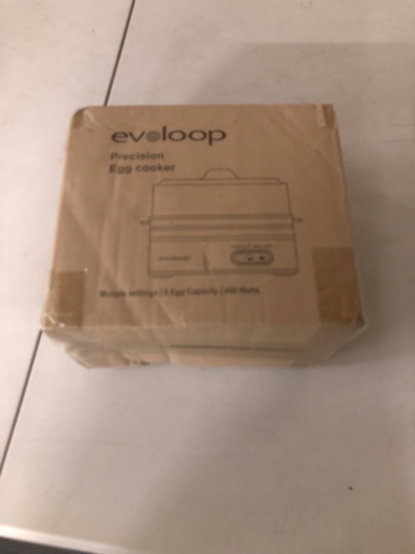 Photo 1 of Evoloop Rapid Egg Cooker Electric 6 Eggs Capacity, Soft, Medium, Hard Boiled, Poacher, Omelet Maker Egg Poacher With Auto Shut-Off, BPA Free
