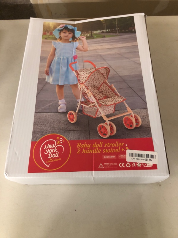 Photo 1 of The New York Doll Collection First Dolls Stroller for Kids, Onepiece – Red Color For18” Folds for Storage - Great Gift for Toddlers