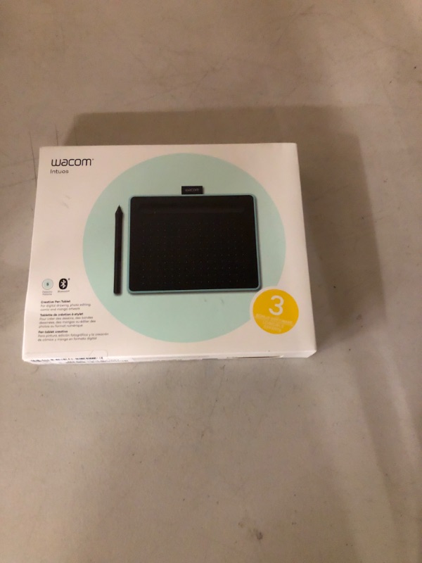 Photo 1 of Wacom Intuos Small Bluetooth Graphics Drawing Tablet, Portable for Teachers, Students and Creators, 4 Customizable ExpressKeys, Compatible with Chromebook Mac OS Android and Windows - Pistachio