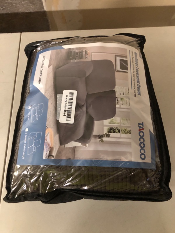 Photo 1 of TAOCOCO Recliner Loveseat Slipcover, 6 Pieces Dual Recliner Sofa Covers for 2 Seat Dual Reclining Loveseat Couch, Stretch Soft Jacquard Pattern Furniture Protector with Elasticity (Chocolate)