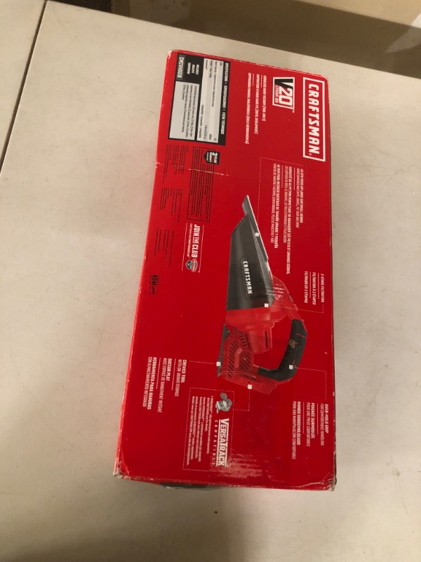 Photo 1 of CRAFTSMAN V20 Cordless Hand Vacuum, 45 CFM, 2 Stage Filtration System with Filter, Bare Tool Only (CMCVH001B)