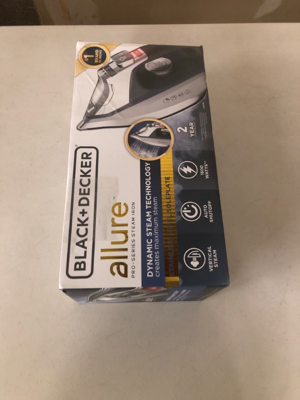 Photo 1 of BLACK+DECKER Allure Professional Steam Iron, Blue, D3030