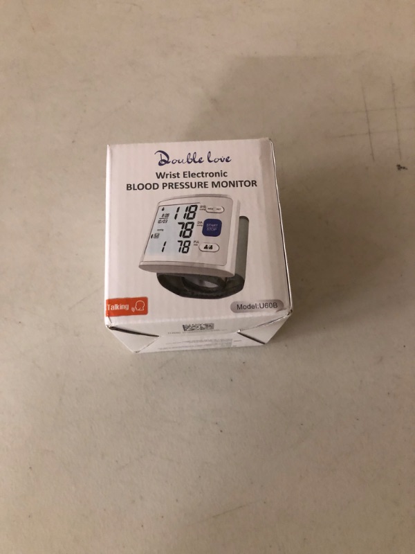 Photo 1 of Wrist Blood Pressure Monitor LCD Display, Adjustable Wrist Blood Pressure Cuff 90x2 Reading Memory Wrist Bp Monitor with Storage Case(White)