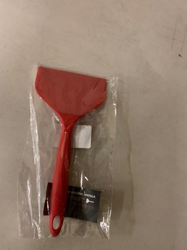 Photo 1 of Silicone Tamagoyaki Spatula - Wide, Nonstick, Heat-Resistant for Egg, Fish, Burgers, Steak, Pizza - Red
