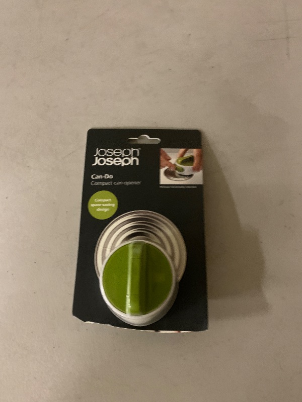 Photo 1 of Joseph Joseph Can-Do Compact Can Opener Easy Twist Release Portable Space-Saving Manual Stainless Steel, Green