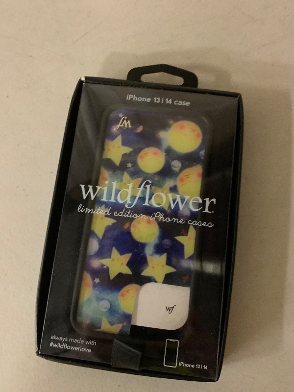 Photo 1 of Wildflower Cases - Compatible with Apple iPhone 13/14 | Protective Black Bumper, 4ft Drop Test Certified, Women Owned Small Business | Celestial Dreaming - Sky Moon Galaxy Night Star Cute Trendy