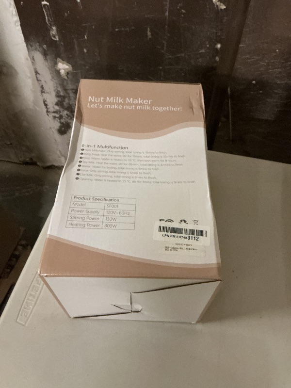 Photo 1 of Nut Milk Maker Machine, 8-in-1 40oz Soy Milk Maker with Delay Start/Keep Warm/12 Blades, Homemade Almond, Oat, Soy, Milk Shake, Plant Milk, Milk Machine Maker with Nut Milk Bag, Cleaning/Boil Water