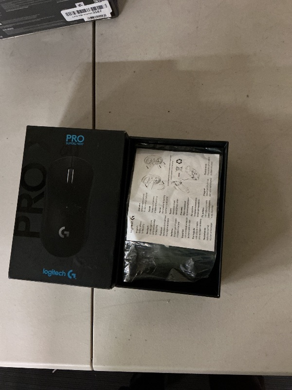 Photo 1 of Logitech G PRO X SUPERLIGHT Wireless Gaming Mouse, Ultra-Lightweight, HERO 25K Sensor, 25,600 DPI, 5 Programmable Buttons, Long Battery Life, Compatible with PC / Mac - Black