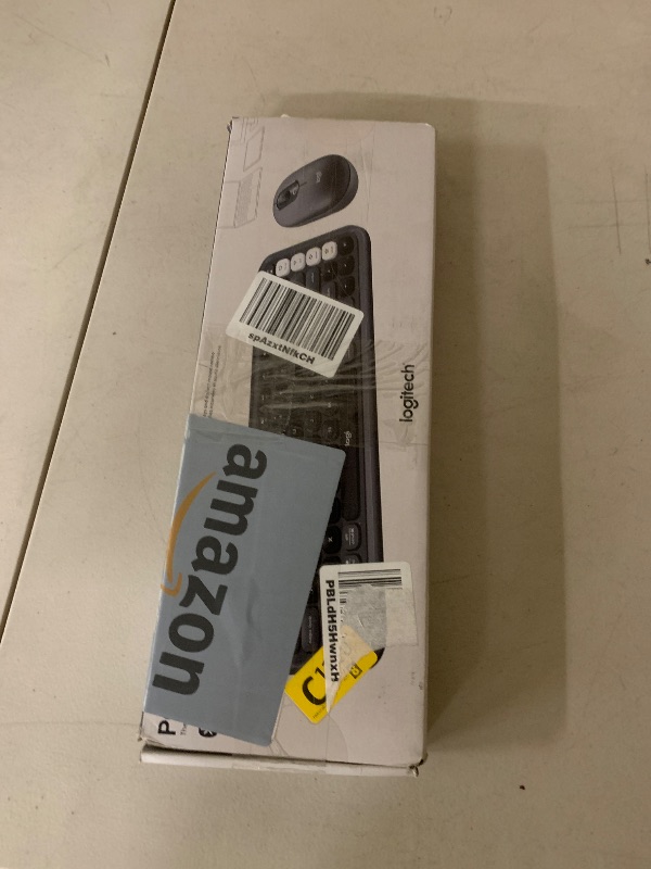 Photo 1 of Logitech POP ICON Combo, Bluetooth Keyboard and Mouse Combo, Comfortable Typing, programmable Keys and Buttons, Quiet clicks, Easy-Switch up to 3 Devices - Graphite and Off-White