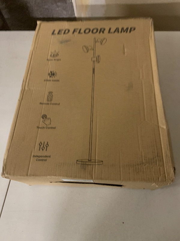 Photo 1 of SIBRILLE 36W LED Tree Floor Lamp, Modern Dimmable Standing Lamp with Remote & Touch Control, 4 Color Temperatures, 3 Rotatable LED Light Floor Lamps for Living Room, Bedroom, Office