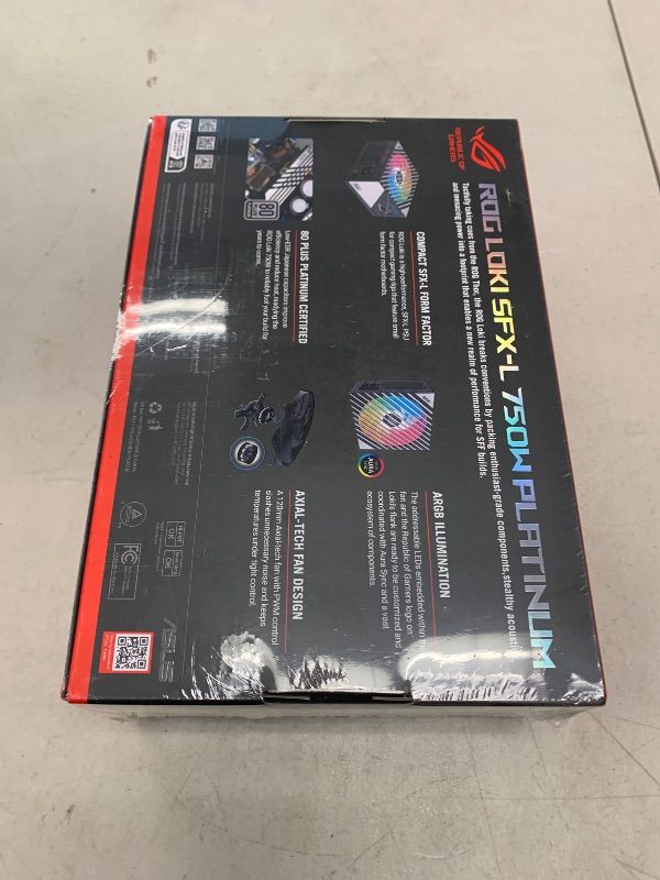 Photo 1 of ASUS ROG Loki SFX-L 750W Platinum (Fully Modular Power Supply, 80+ Platinum, Lambda A Certified, 120mm PWM ARGB Fan, Aura Sync, ATX 3.0 Compatible, PCIe 5.0 Ready, 10 Year Warranty)