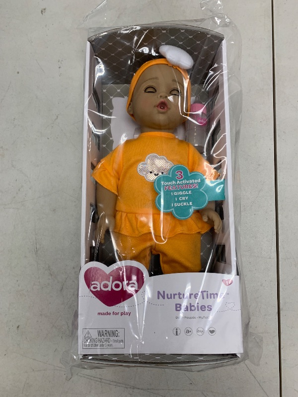 Photo 1 of Adora Nurture Time Babies 13 Inch Baby Doll and Clothes Set with 3 Touch Activated Features Birthday Gift for Kids Ages 1 and Up - Sweet Orange