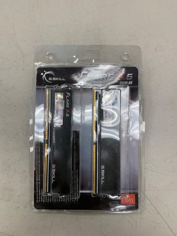 Photo 1 of G.SKILL Flare X5 Series DDR5 RAM (AMD Expo) 32GB (2x16GB) 6000MT/s CL30-38-38-96 1.35V Desktop Computer Memory U-DIMM - Matte Black (F5-6000J3038F16GX2-FX5)