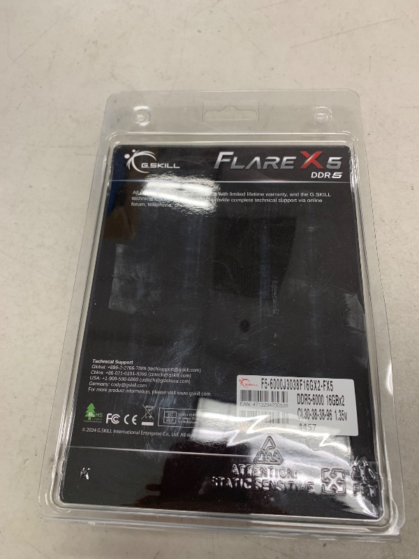 Photo 1 of G.SKILL Flare X5 Series DDR5 RAM (AMD Expo) 32GB (2x16GB) 6000MT/s CL30-38-38-96 1.35V Desktop Computer Memory U-DIMM - Matte Black (F5-6000J3038F16GX2-FX5)