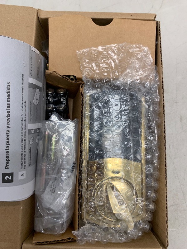Photo 1 of Kwikset 914 Traditional Keypad SmartCode Electronic Deadbolt Smart Lock featuring SmartKey Security and ZigBee 3.0 Technology in Polished Brass