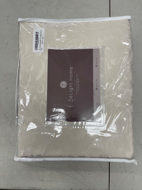 Photo 1 of DELIGHT HOME Boho Duvet Cover Queen Size - Damask Floral Queen Duvet Cover Sets for Kids & Adults, 3 Pieces Bedding Set Includes 1 Duvet Cover (90"x90") & 2 Pillow Shams, NO Comforter, Taupe