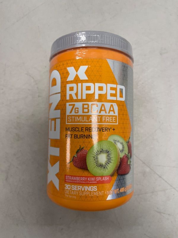 Photo 1 of Xtend Ripped BCAA Powder Strawberry Kiwi | Cutting Formula + Sugar Free Post Workout Muscle Recovery Drink with Amino Acids | 7g BCAAs for Men & Women | 30 Servings