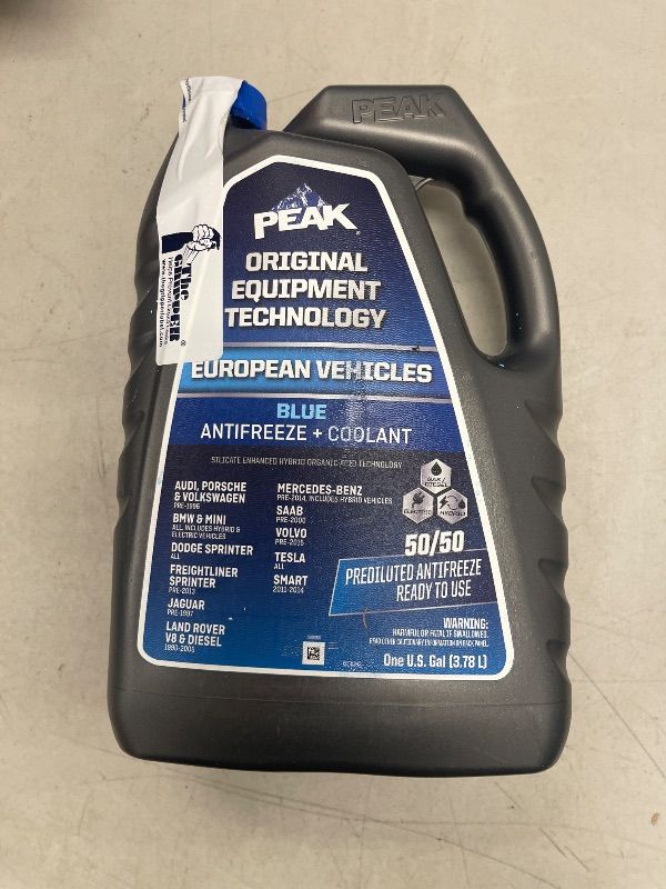 Photo 1 of Peak European Blue 50/50 Antifreeze + Coolant - 1 Gal