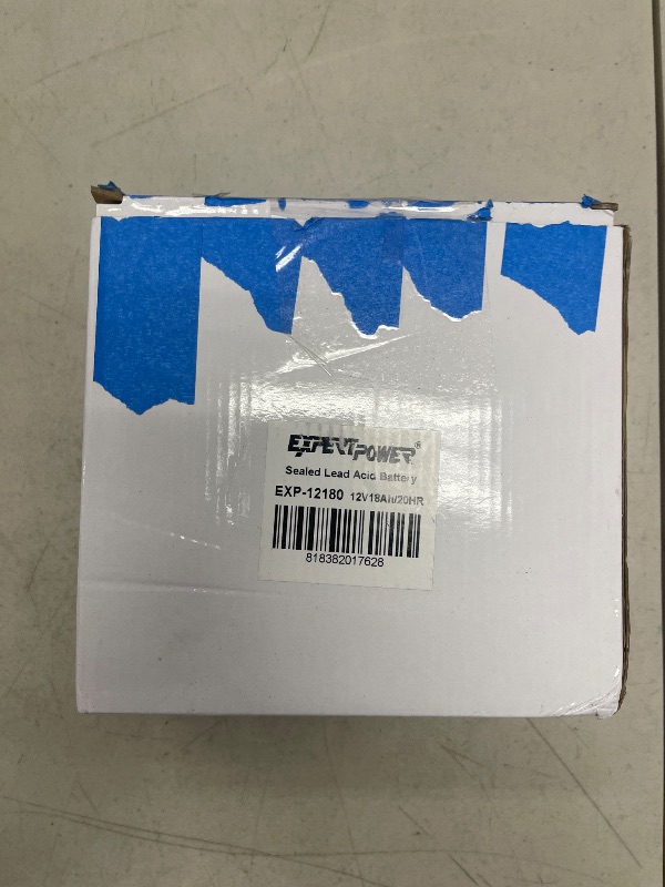 Photo 1 of expertpower exp12180 12 volt 18 ah rechargeable battery with nuts and bolts