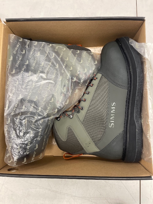 Photo 1 of Simms Tributary Felt Sole Wading Boots - Premium Adult Felt Bottom Fishing Boots, Ideal for Stream & River Fishing with Enhanced Traction & Comfort (Basalt, 14)